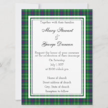 Convite para Casamento da Escócia Duncan