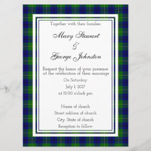 Convite para Casamento da Escócia Johnston