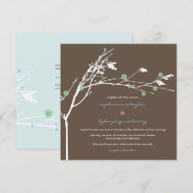 Convite para Casamento da Flor da Neve do Branch d