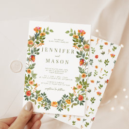 Convite para casamento da flor de laranja