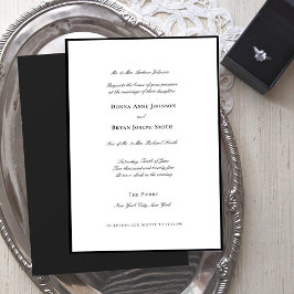 Convite para Casamento da Fronteira Negra Clássica