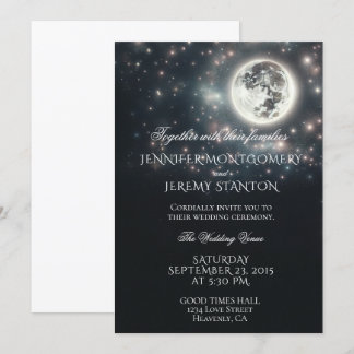 Convite para casamento da Lua Starry Night