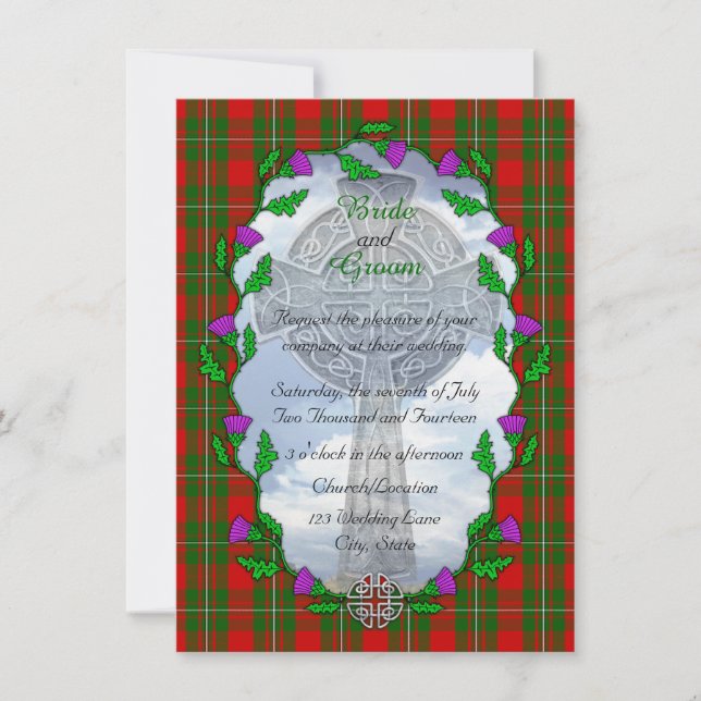 Convite para casamento da MacGregor Scottish (Frente)