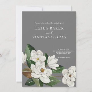 Convite para Casamento da Magnolia Elegante