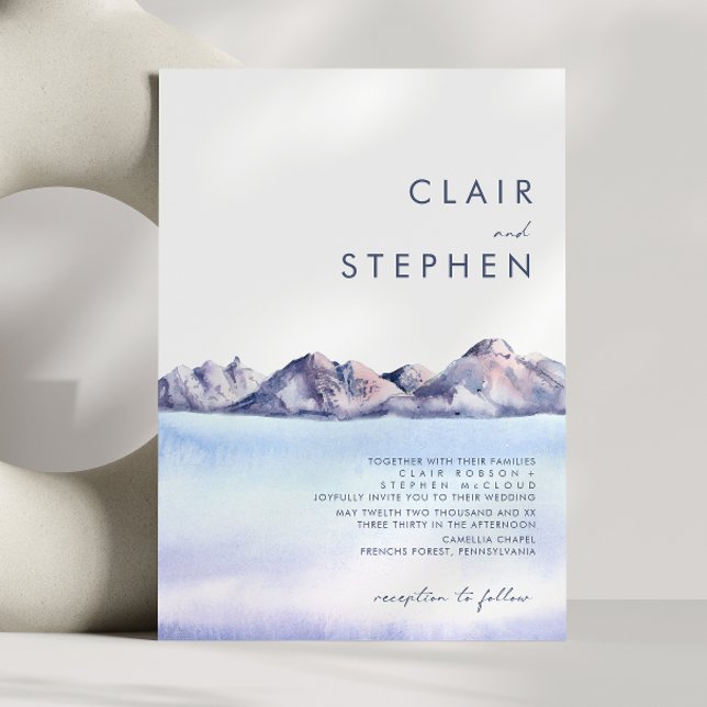 Convite para Casamento da Montanha de inverno (Criador carregado)