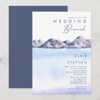Convite para Casamento da Montanha de inverno Brun
