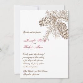 Convite para Casamento da Natureza Pine Cone