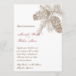 Convite para Casamento da Natureza Pine Cone