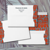 Convite para Casamento da Tipografia Vermelha Azul