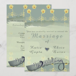 Convite para Casamento Daisy Slate