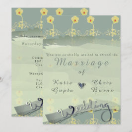 Convite para Casamento Daisy Slate