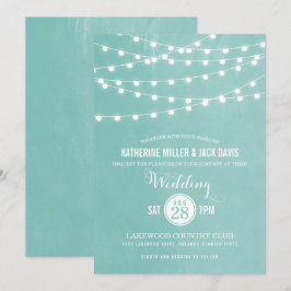 Convite para Casamento das Luzes de Aqua String