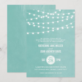 Convite para Casamento das Luzes de Aqua String