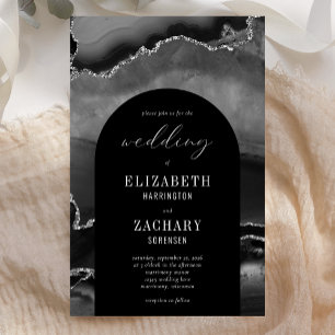 Convite para Casamento de Agata Preta de Arca Orça