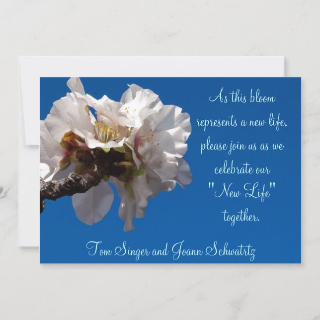 Convite Para Casamento De Almond Blossom (Frente)