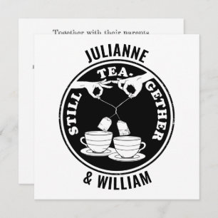 Convite para casamento de amantes do chá