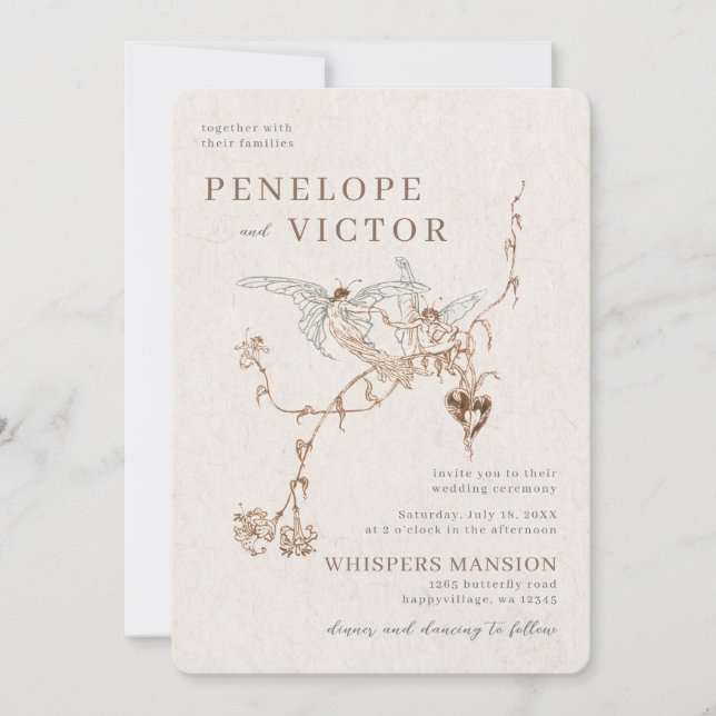 Convite Para Casamento De Amor Com Borboleta (Frente)