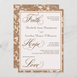 Convite para Casamento de Amor com Esperança de Au