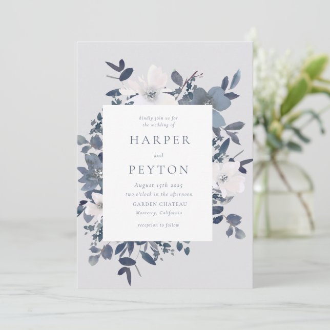 Convite para Casamento de Amor de Jardim (Em pé/Frente)