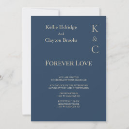 Convite para Casamento de Amor do Classic Blue For