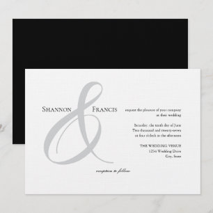 Convite para Casamento de Ampersand Minimalista El