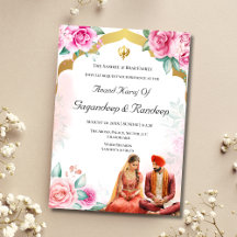 Convite para casamento de Anand karaj