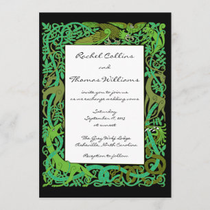 Convite Para Casamento De Animais Celtas Do Forest