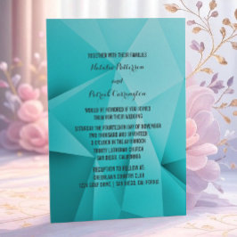 Convite Para Casamento De Aqua Jewel Tones