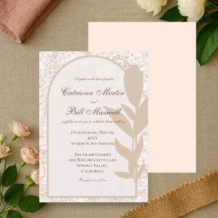 Convite para Casamento de Arca Botânica Minimalist