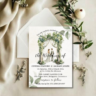 Convite para Casamento de Arch Botânico Blooming