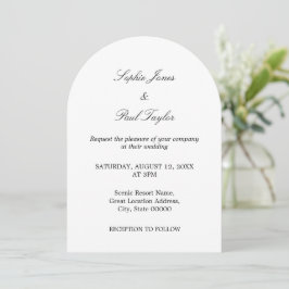 Convite para Casamento de Arch Minimalista Elegant