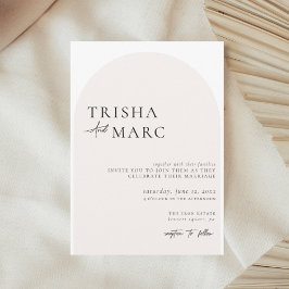 Convite para Casamento de Arch Minimalista Moderno