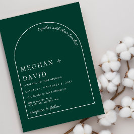 Convite para Casamento de Arcos Modernos Emerald G