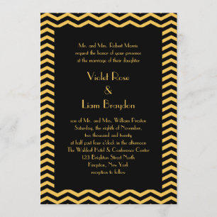Convite para Casamento de Art Deco