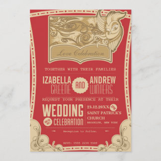 Convite para Casamento de Art Deco