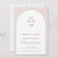 Convite para casamento de Arte Moderna e Minimalis