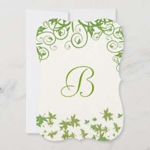 Convite para Casamento de Árvore de Folha Verde