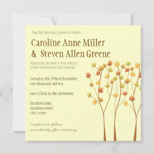 Convite para Casamento de Árvore de Quilau