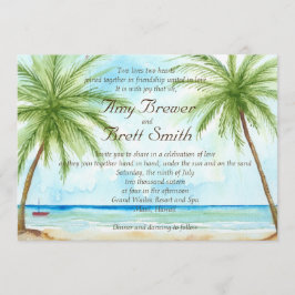 Convite para Casamento de Árvore Palm