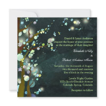 Convite para Casamento de Árvore Russo Elven Fores