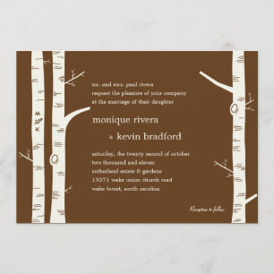 Convite Para Casamento De Árvores De Aves - Choco