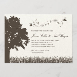 Convite para Casamento de Árvores Russas