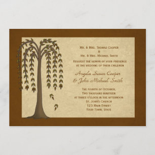 Convite para Casamento de Árvores Selvagens de ou