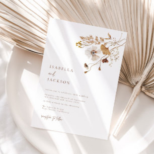 Convite para Casamento de Autumn Wildflower