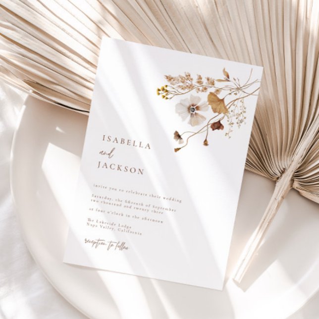 Convite para Casamento de Autumn Wildflower (Criador carregado)
