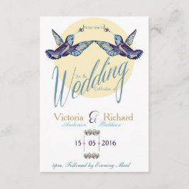 Convite para Casamento de Aves Humming