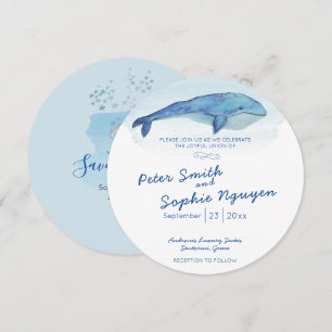 Convite para Casamento de Baleia Azul