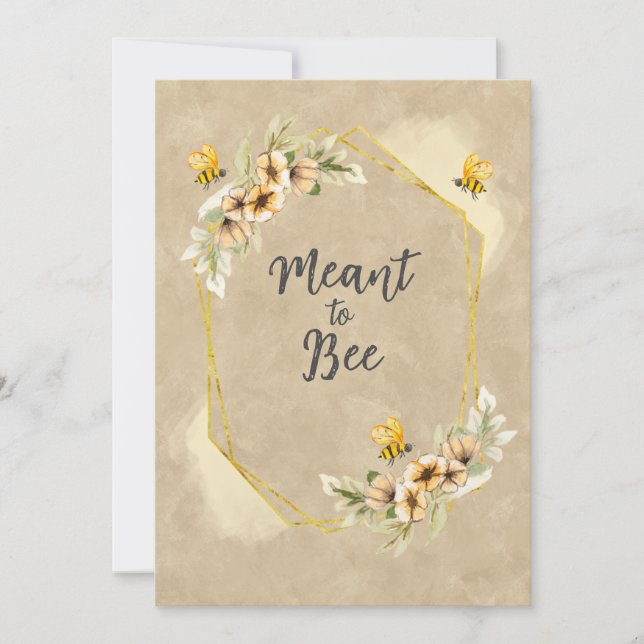 Convite para Casamento de Barato Bonito de Bee (Frente)