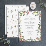 Convite Para Casamento De Berry De Bertfloros De I<br><div class="desc">O que diz um casamento no inverno mais do que um delicado convite botânico de morango? Nosso Convite para Casamento de Berry de Berry de Febre Selvagem de Inverno Elegante é perfeito para o casal amoroso da natureza. A frente do convite apresenta uma bela aquarela natural, flor silvestre e moldura...</div>