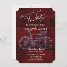 Convite para Casamento de Bicicleta Vermelha